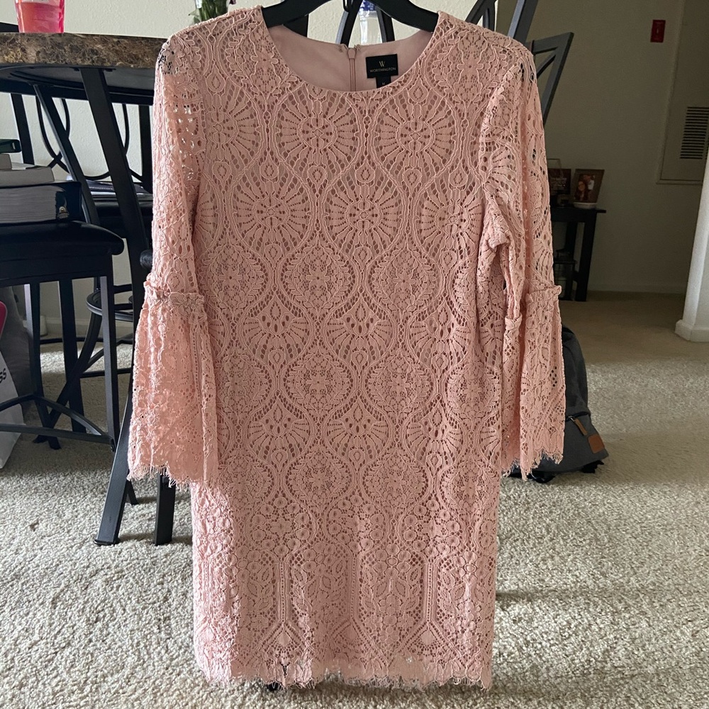Pink lace dress